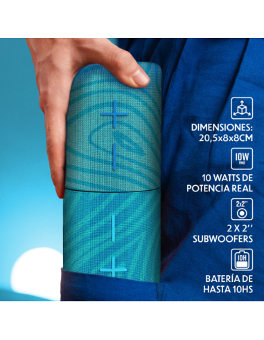 PARLANTE PORTÁTIL TWIN 2 LIGHT BLUE