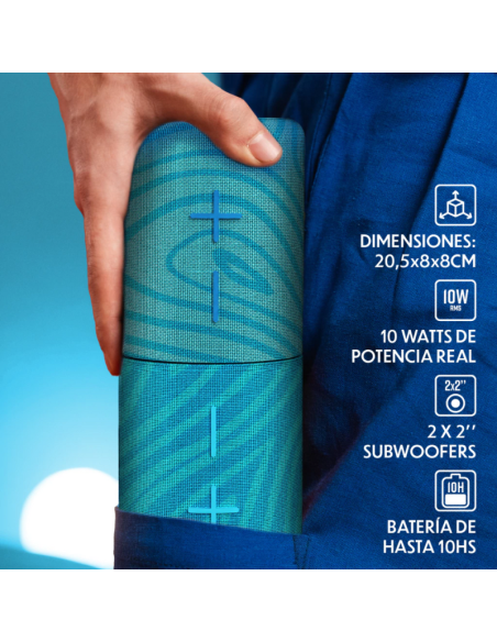 PARLANTE PORTÁTIL TWIN 2 LIGHT BLUE