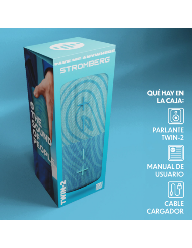 PARLANTE PORTÁTIL TWIN 2 LIGHT BLUE