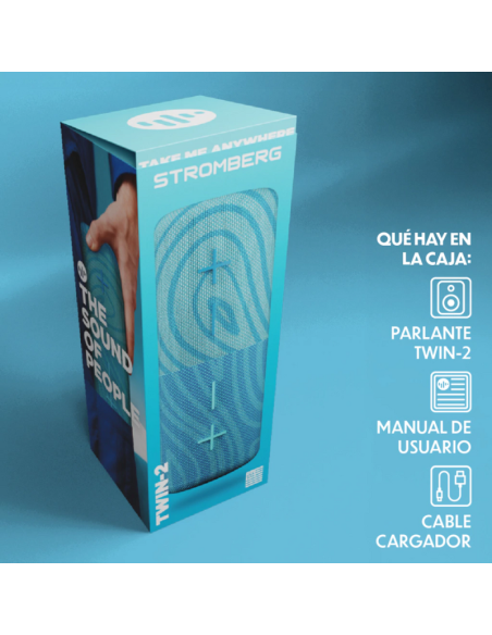 PARLANTE PORTÁTIL TWIN 2 LIGHT BLUE