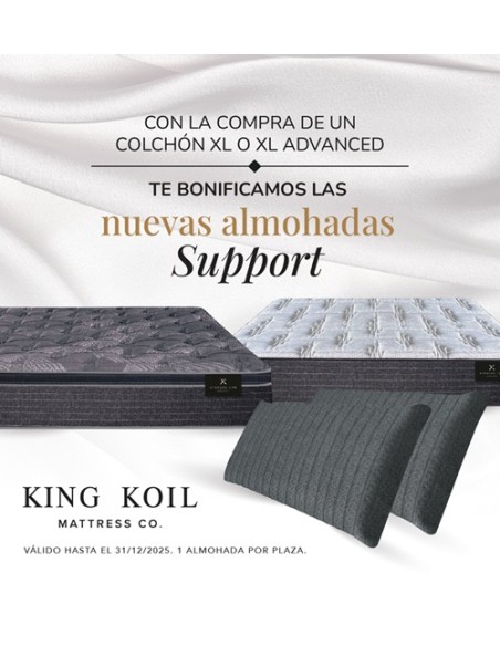 COLCHÓN KING KOIL XL ADVANCED RESORTES 130x190 + ALMOHADAS DE REGALO