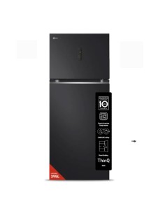 HELADERA LG NO FROST INVERTER VT40MPM NEGRA 395LT