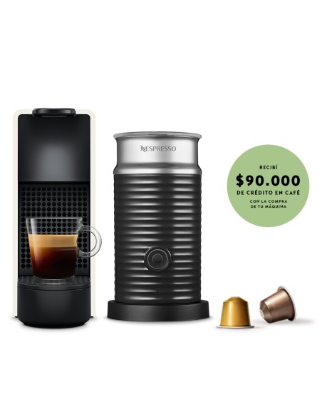 CAFETERA NESPRESSO ESSENZA MINI BLANCA + AEROCCINO