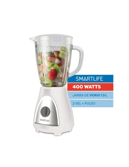 LICUADORA DE MESA SMARTLIFE BL1008W JARRA DE VIDRIO