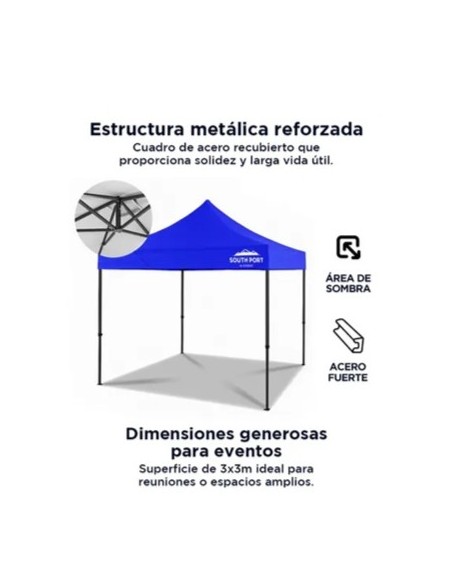 GAZEBO PLEGABLE GADNIC GAZEBO04 3x3MT SIN PAREDES