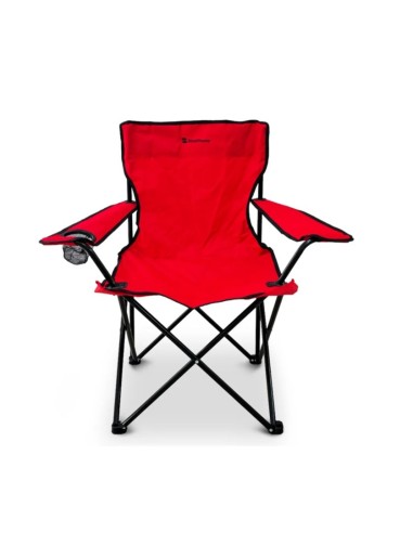 SILLÓN PLEGABLE CAMPING STEEL HOME 80X45CM ROJO