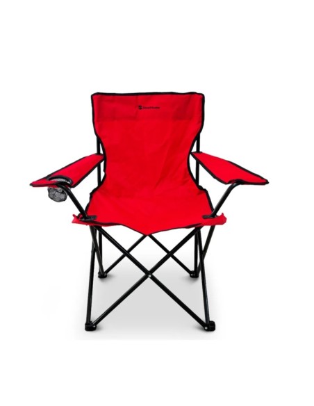 SILLÓN PLEGABLE CAMPING STEEL HOME 80X45CM ROJO