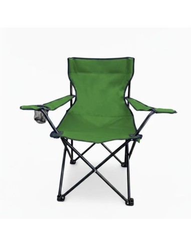 SILLÓN PLEGABLE CAMPING STEEL HOME 80X45CM VERDE