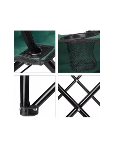 SILLÓN PLEGABLE CAMPING STEEL HOME 80X45CM VERDE