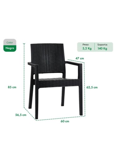 SILLÓN DE JARDÍN MILANO GARDEN LIFE RATTAN F835001