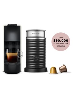 CAFETERA NESPRESSO ESSENZA MINI BLANCA + AEROCCINO
