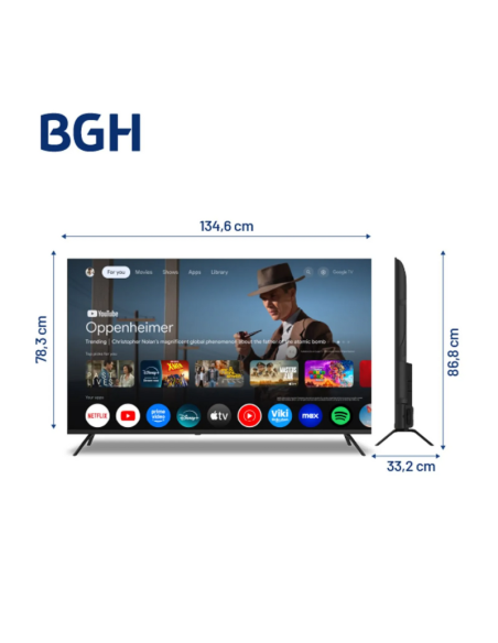 SMART TV BGH 60" B6026US6G 4K GOOGLE TV