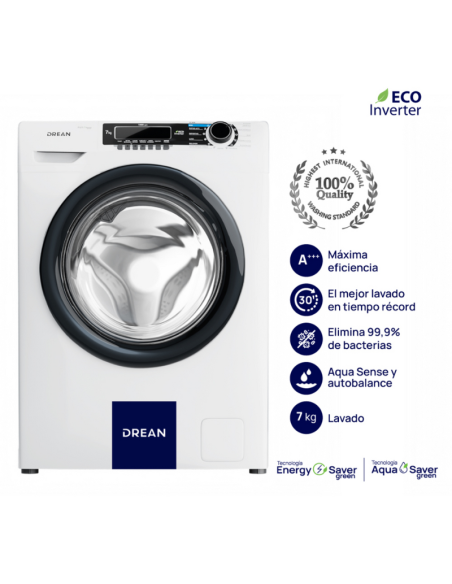 LAVARROPAS AUTOMÁTICO DREAN LCFDR0710SB ECOINVERTER 7KG
