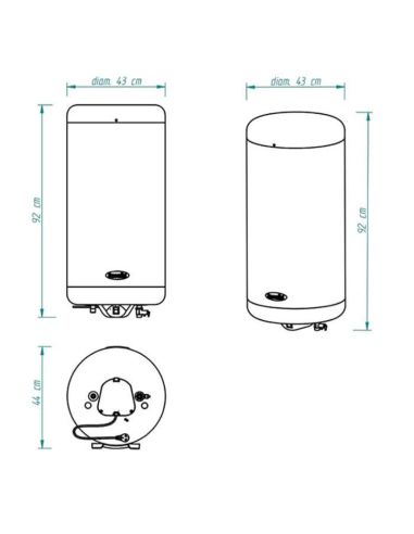 TERMOTANQUE ELÉCTRICO ESCORIAL EL-90 CS 90LT