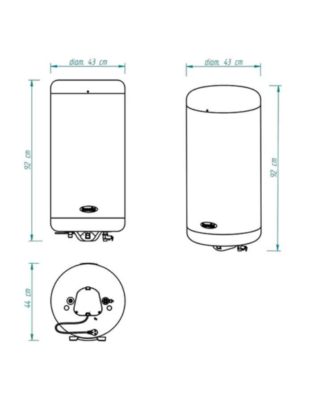 TERMOTANQUE ELÉCTRICO ESCORIAL EL-90 CS 90LT