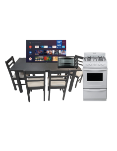 COMBO: HORNO ELÉCTRICO SMARTLIFE 40LT + COCINA ESCORIAL...