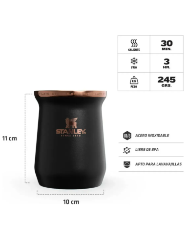 TERMO + MATE STANLEY SYSTEM MESSI 1.2 L NEGRO