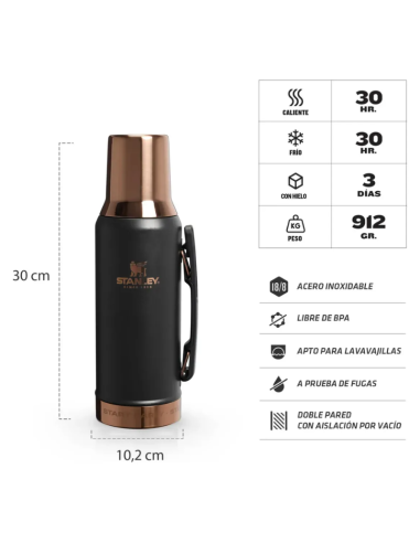 TERMO + MATE STANLEY SYSTEM MESSI 1.2 L NEGRO