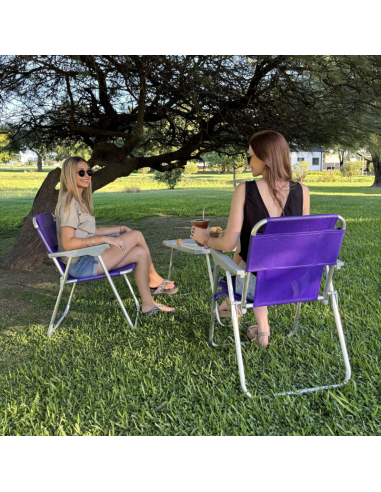 SILLÓN PLEGABLE SOL HILGERT ALUMINIO 0321 VIOLETA