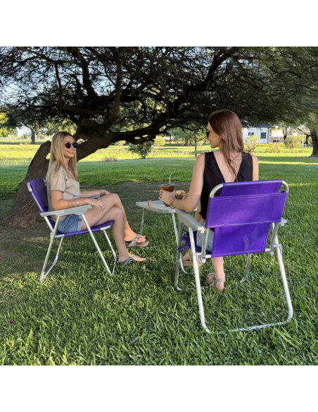 SILLÓN PLEGABLE SOL HILGERT ALUMINIO 0321 VIOLETA