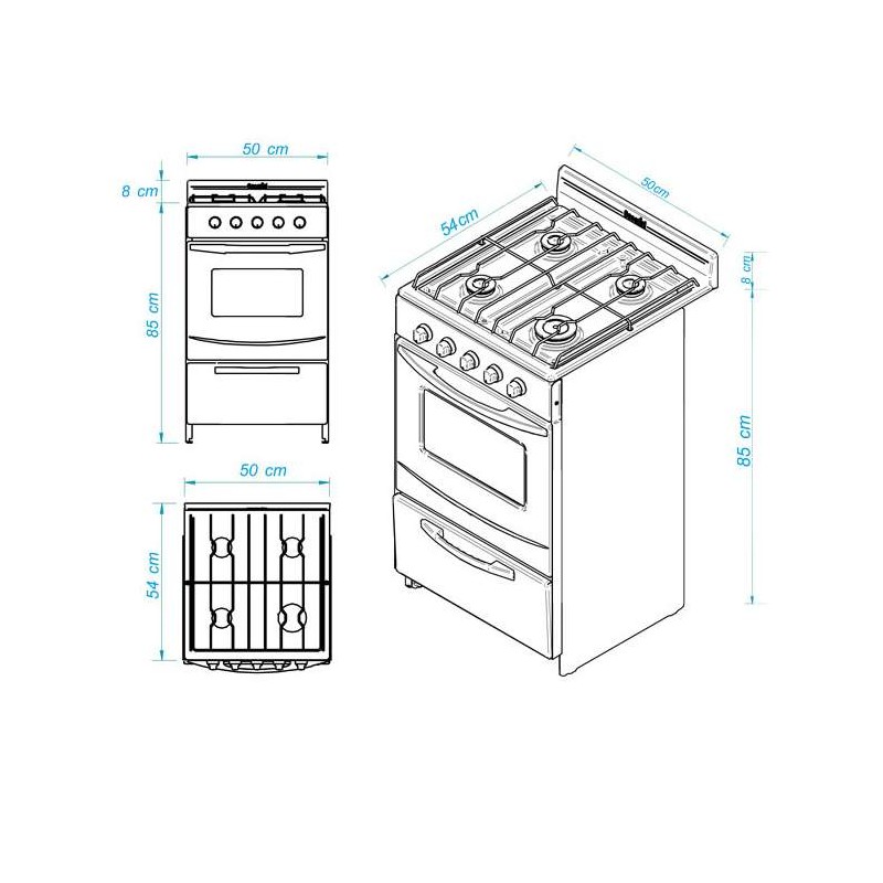 COCINA ESCORIAL CANDOR NEGRA