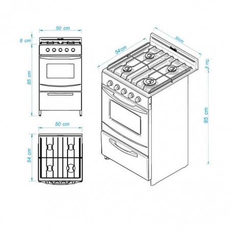 COCINA ESCORIAL CANDOR NEGRA