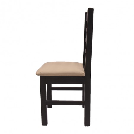 SILLA ELEGANCE TAPIZADA COLOR TABACO