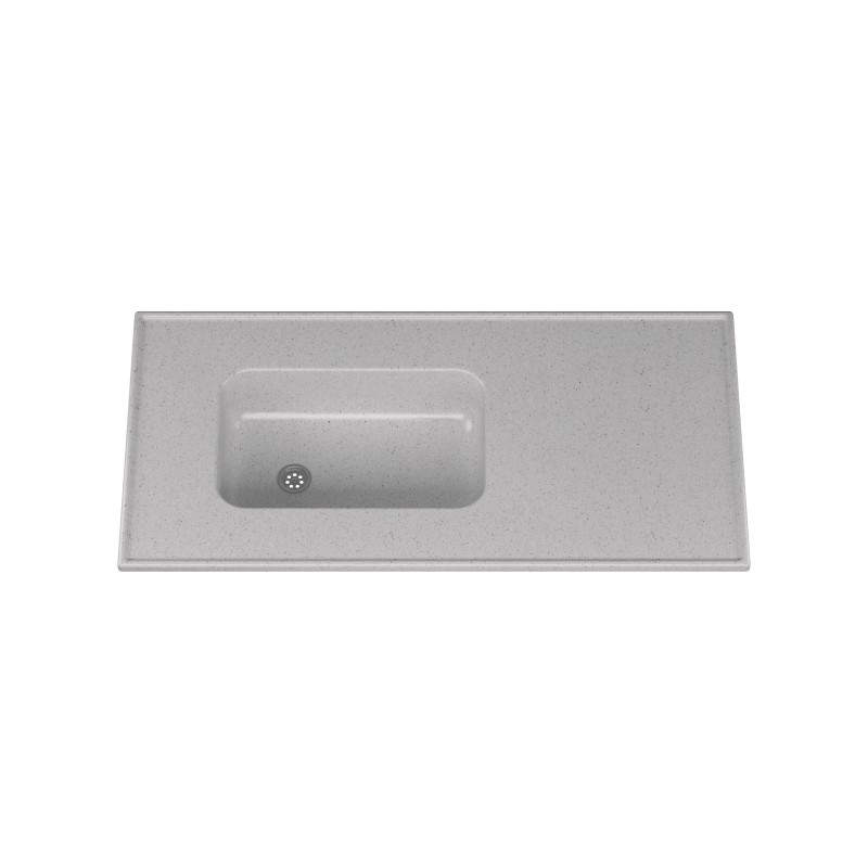 MESADA CON BACHA DURAFORT GRIS CLARO 120X60