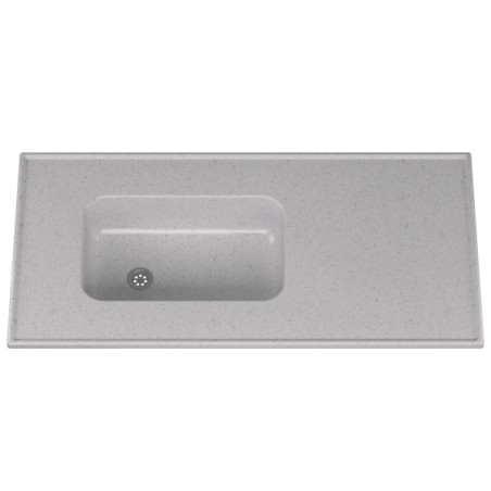 MESADA CON BACHA DURAFORT GRIS CLARO 120X60