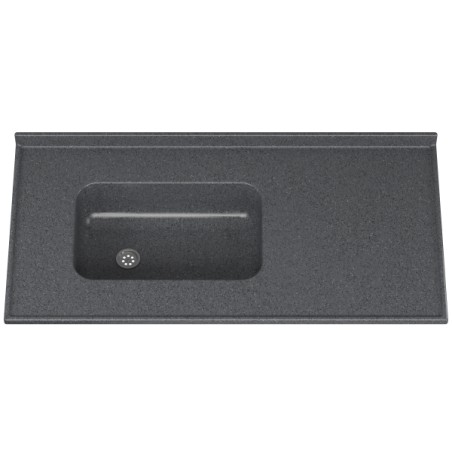 MESADA CON BACHA DURAFORT GRIS OSCURO 120X60