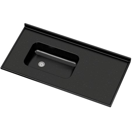 MESADA CON BACHA DURAFORT NEGRO 120X60