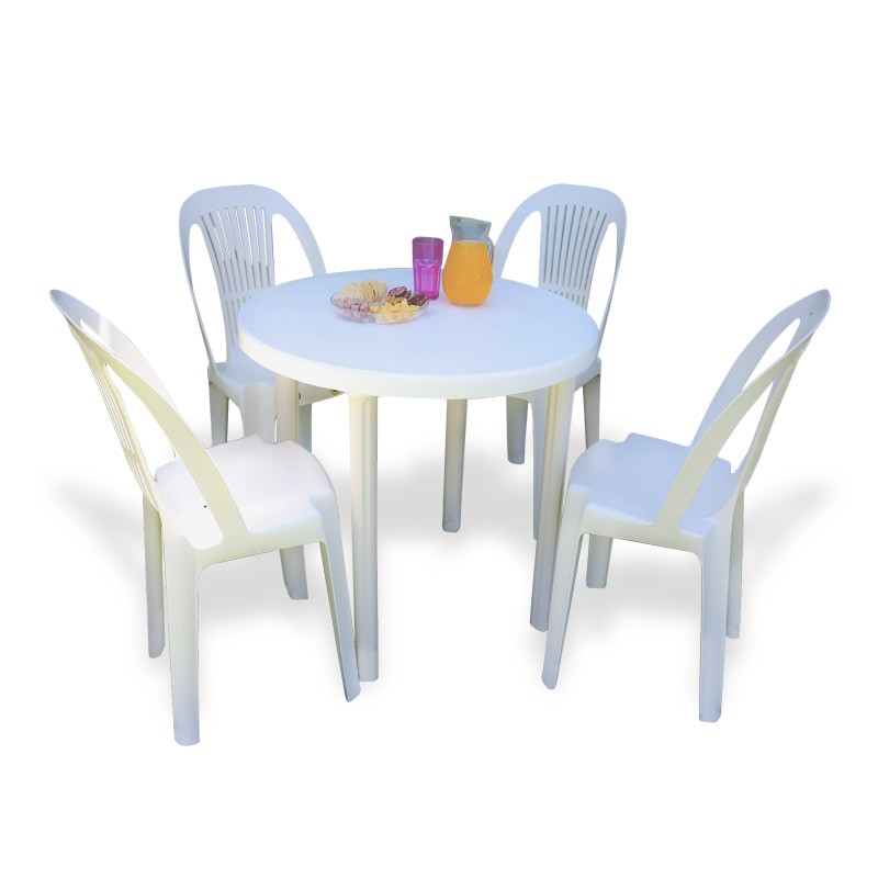 JUEGO DE JARDÍN VOSS MESA ANTILLA REDONDA + 4...